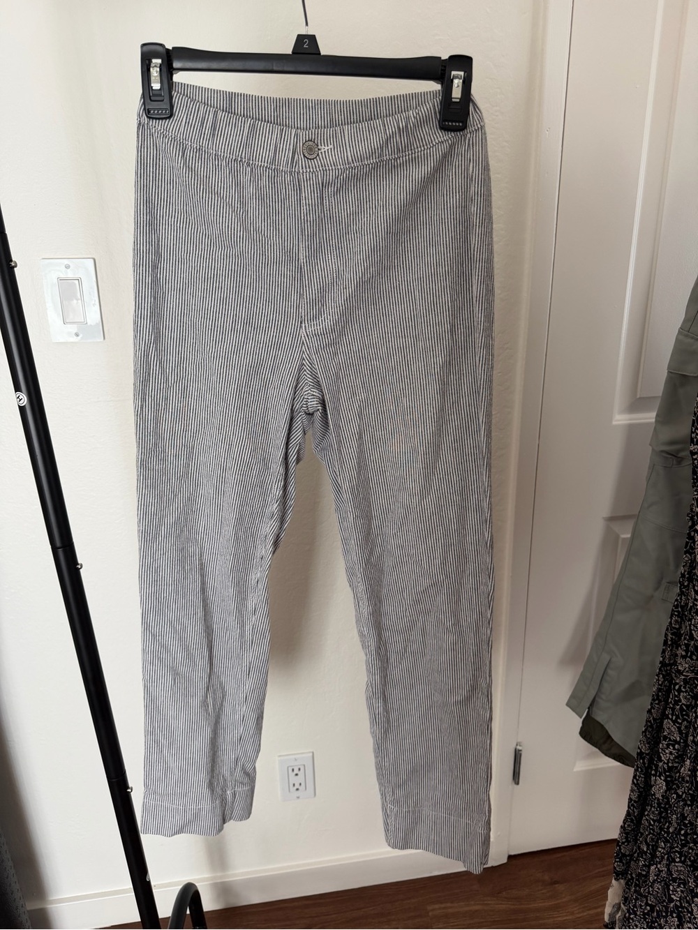Brandy Melville Black & White Pinstripe Trousers